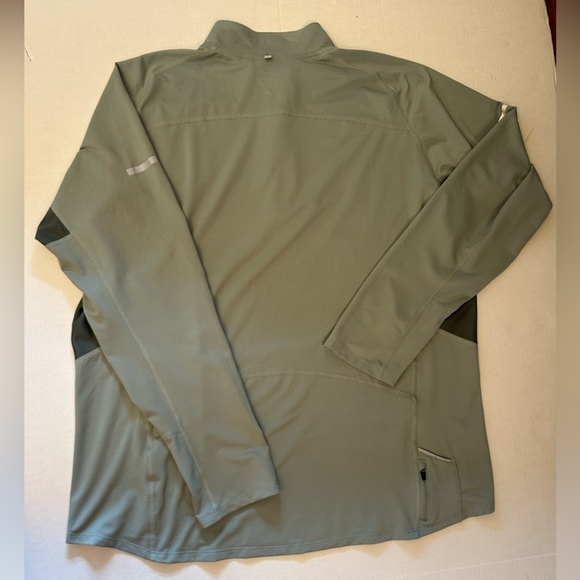 Nike Sage & Orange Lightweight running pullover top w/Chevron Accent Sz-XL. X17 - Picture 7 of 9